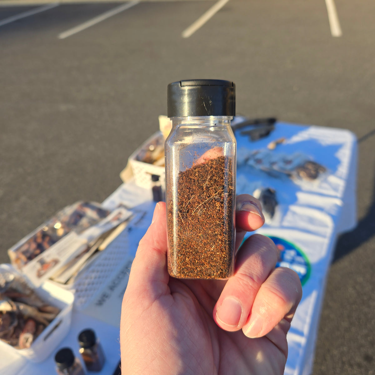 Buck Pepper venison food topper topper sprinkled over a dog's meal