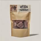 Beef Tongue freeze-dried dog treats in a Ruff'n Treatz package