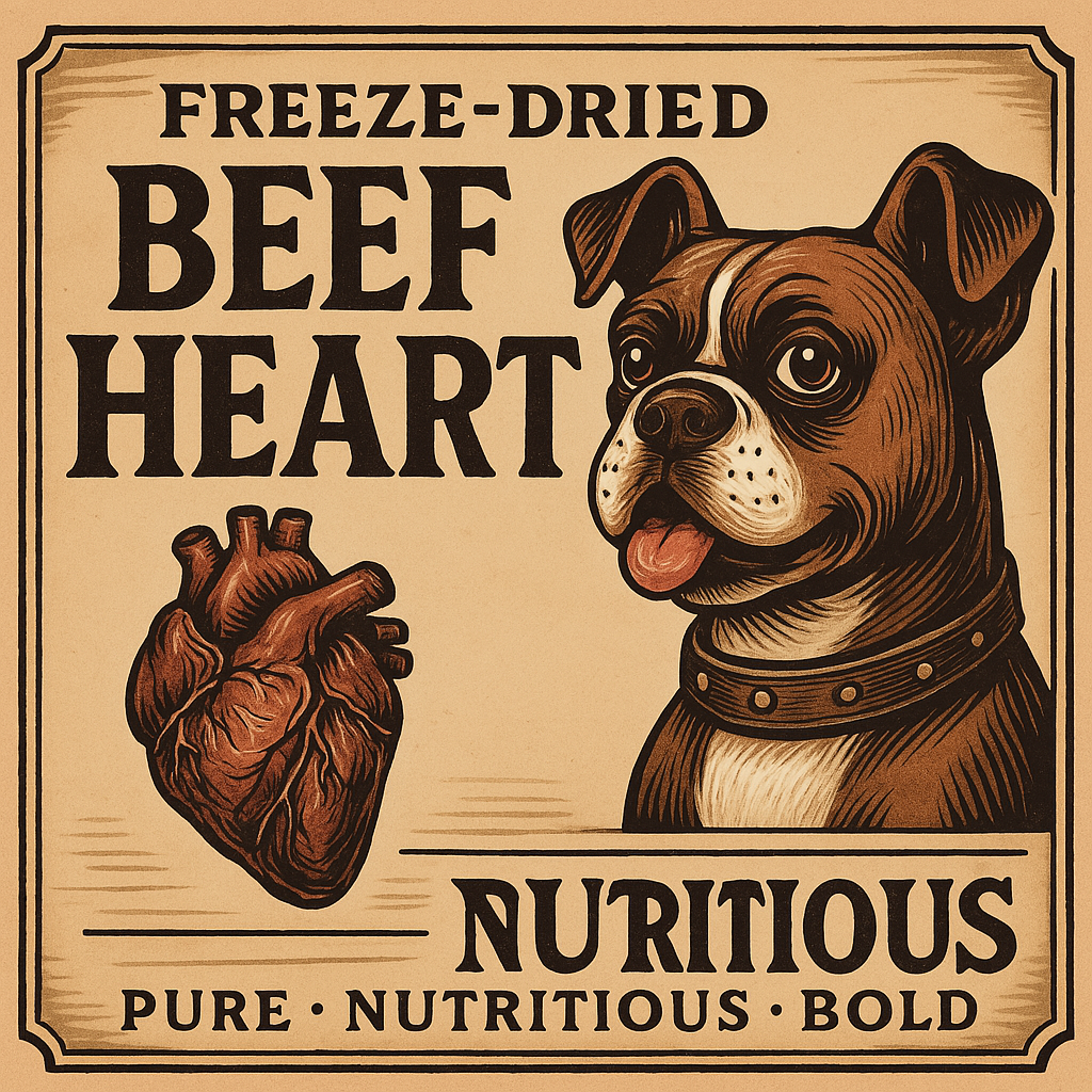 Beef Heart natural dog treats ready to serve