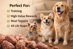 Chicken Hearts natural dog treats ready to serve