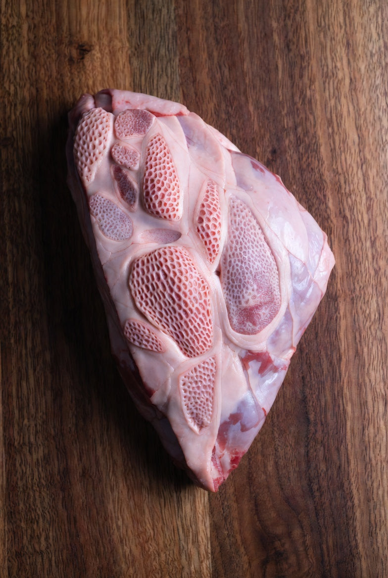 Close-up of Beef Lung freeze-dried dog treat pieces