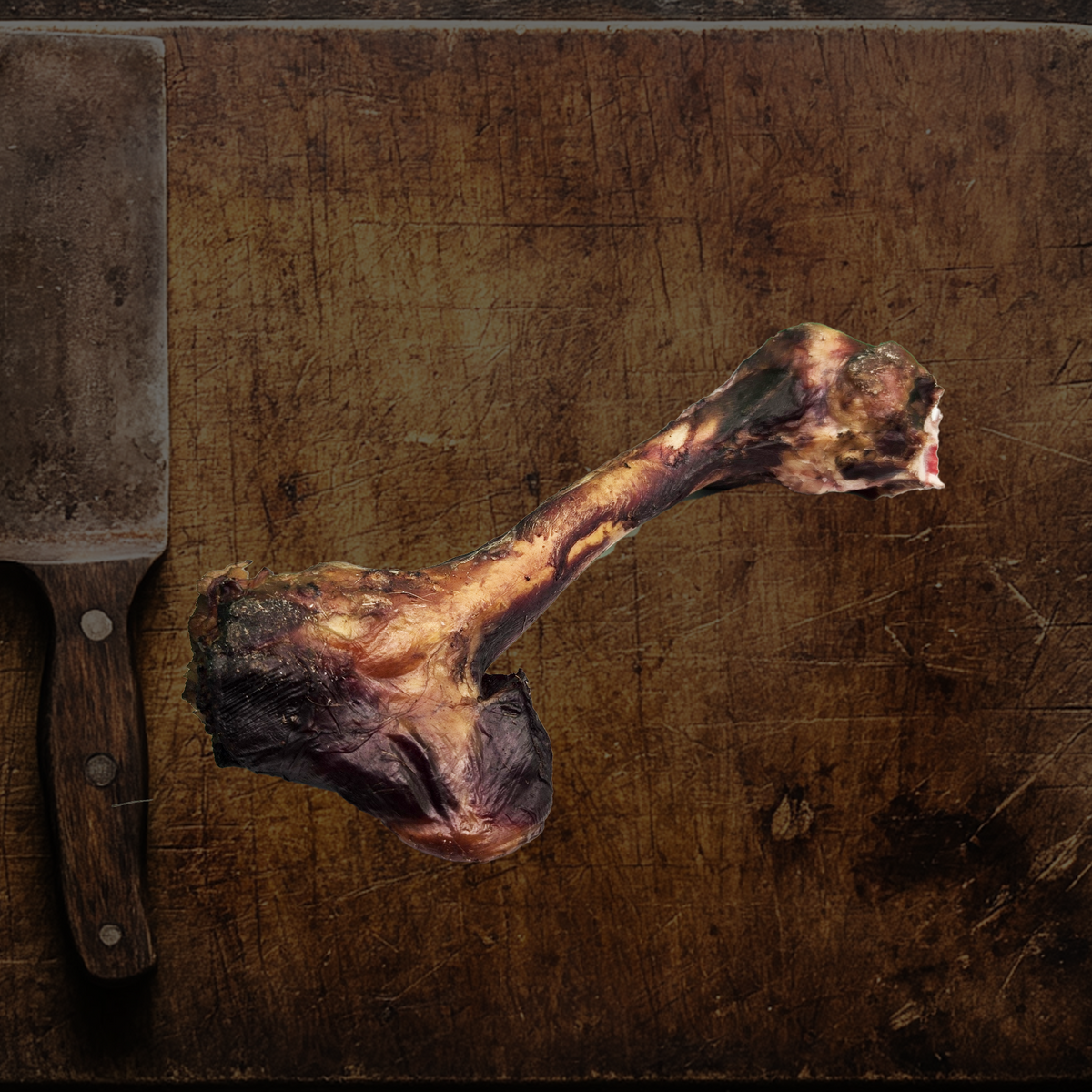 Smoked Meat Bone - Med dog chews, package front view