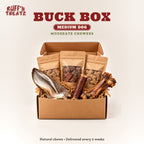 Medium Buck Box of natural venison dog treats and chews from Ruff'n Treatz