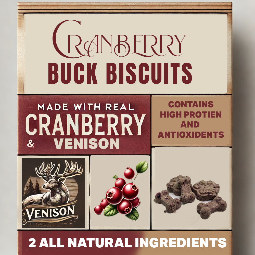 Cranberry Buck Biscuits dog treats, package front view