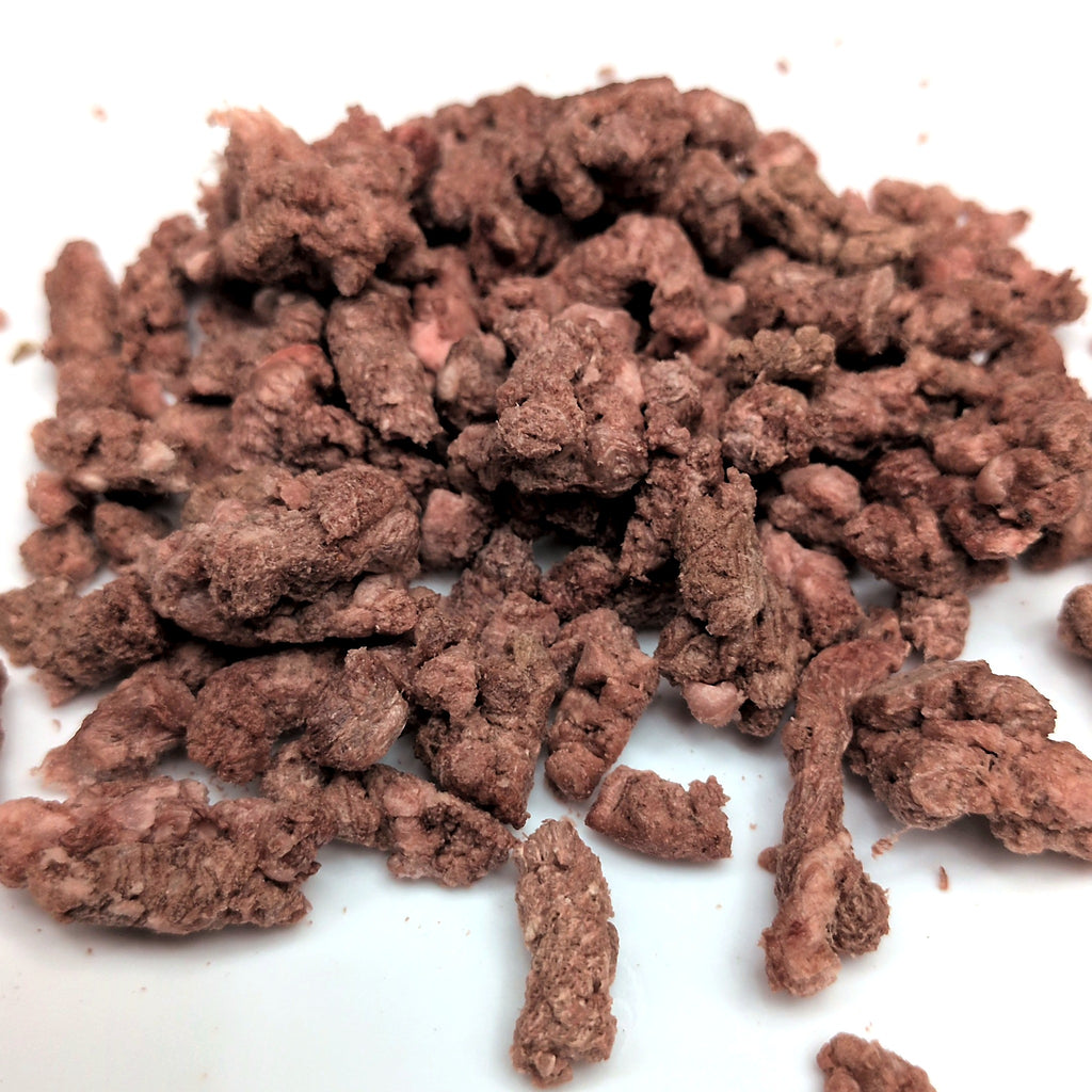 Close-up of Deer Dots venison bites