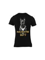 Maligator on Duty Belgian Malinois Tee from Ruff'n Threadz, front view