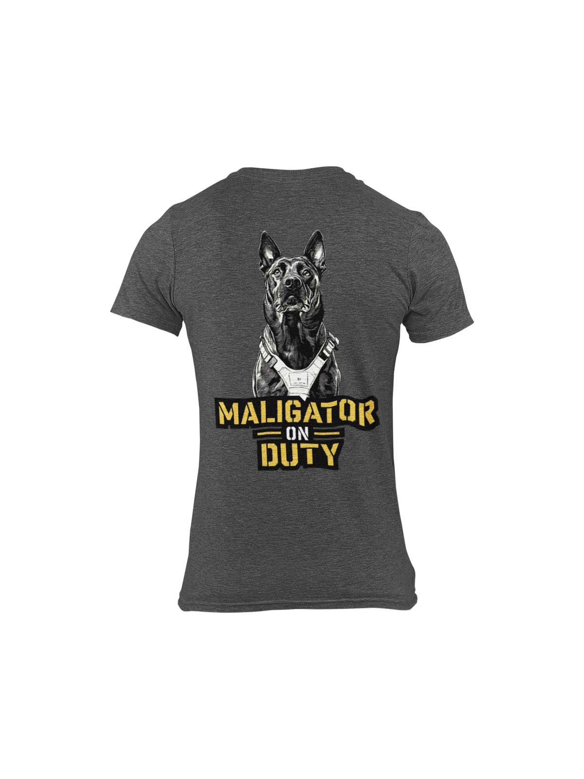 Maligator on Duty Belgian Malinois Tee dog lover t-shirt, flat lay