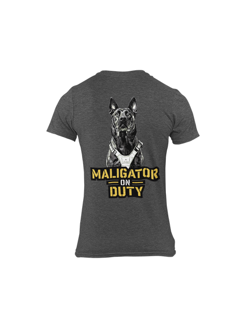 Maligator on Duty Belgian Malinois Tee dog lover t-shirt, flat lay