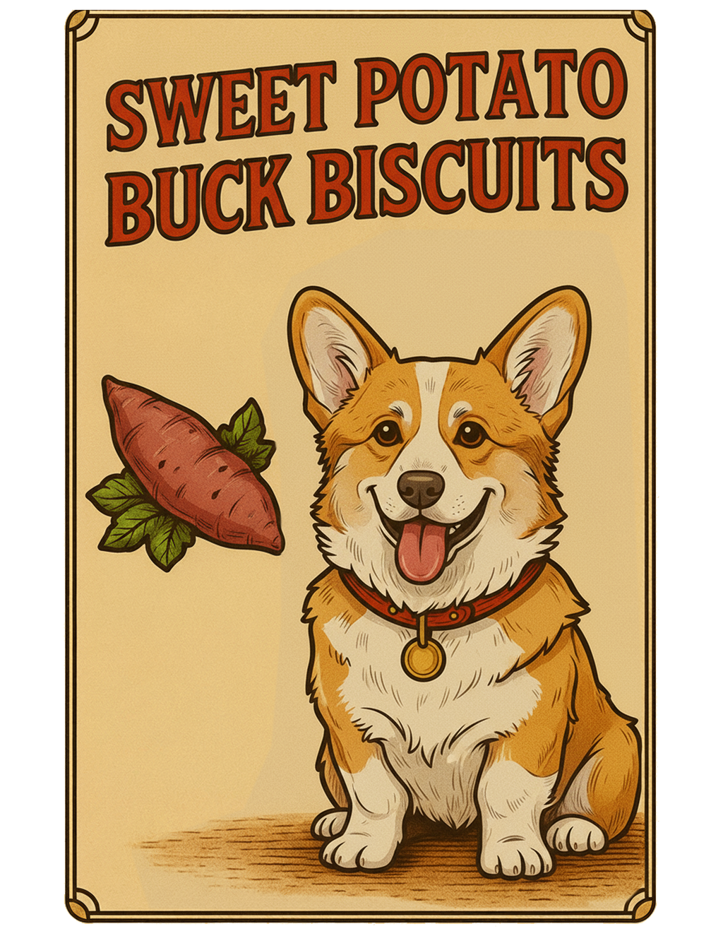 Sweet Potato Buck Biscuits dog treats, package front view