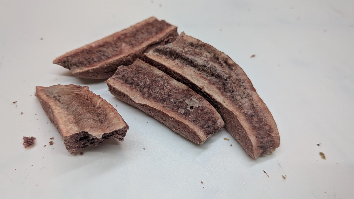 Lamb Spleen freeze-dried dog treats in a Ruff'n Treatz package
