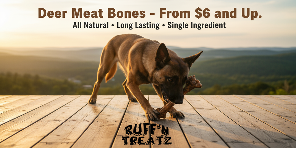 Smoked Meat Bone - Med long-lasting natural dog chews, assorted pieces