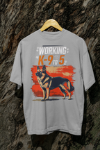 Working 9 to 5 German Shepphard Tee from Ruff'n Threadz, alternate view