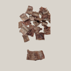 Close-up of Beef Trachea Chips Dog Treats freeze-dried dog treat pieces